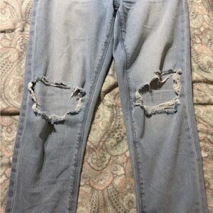 American Eagle Outfitters Light Blue Distressed Jeans